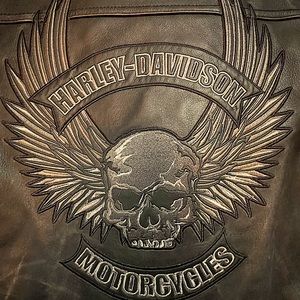 Harley Davidson Leather Riding Jacket - Brown - 3XL - 97110-09VM